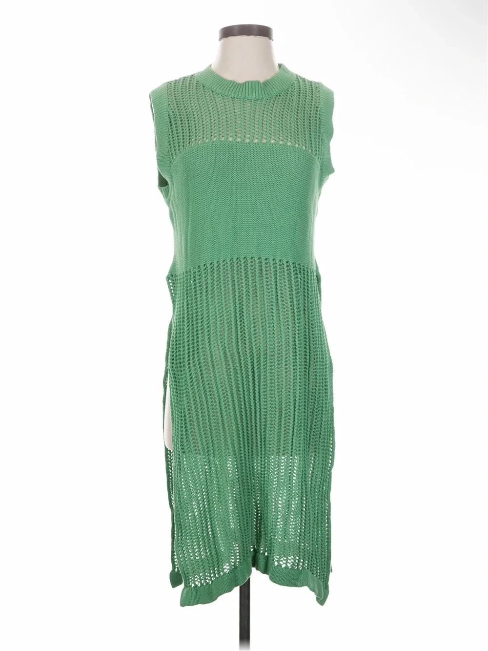 Free People Green Crochet Knit Cover-Up Dress - Women Swim